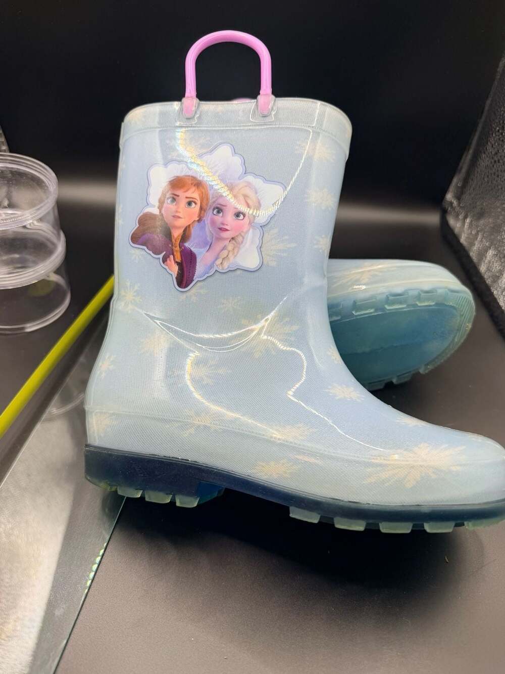 Disney Frozen Anna and Elsa Rain Boots Size 11/12